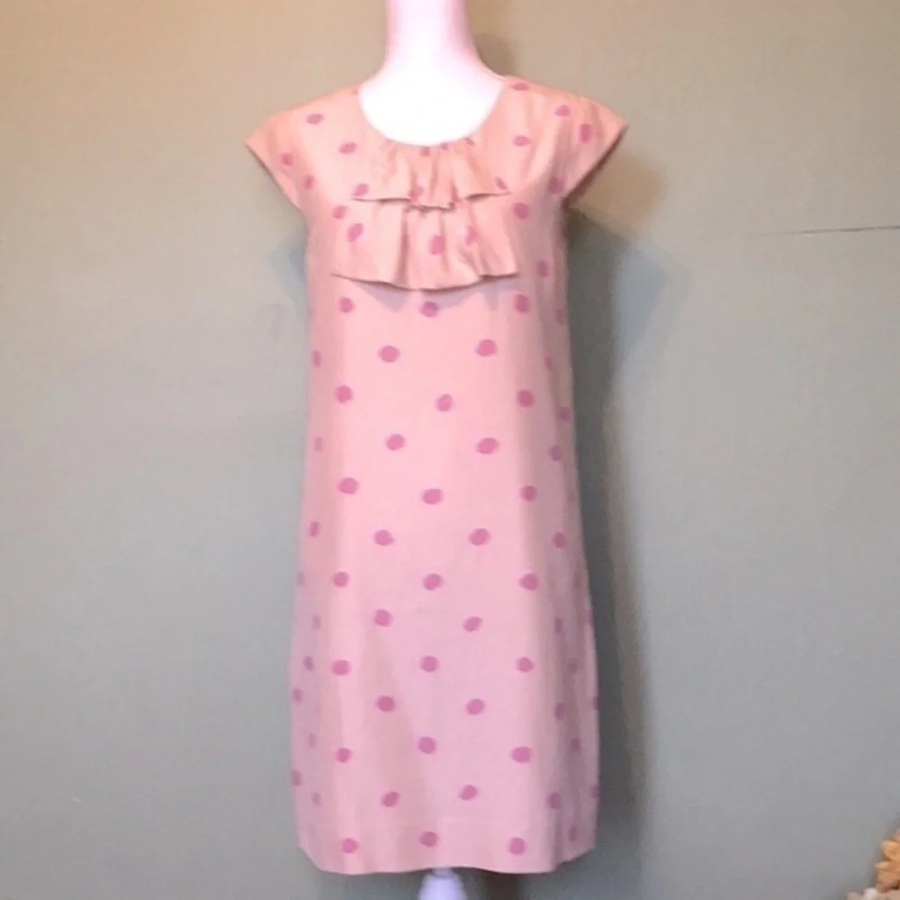 Kate Spade pink‎ polka dot silk dress